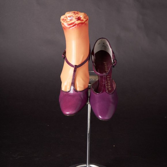 1960s Purple T Strap Heels Shoes - Picture 8 of 10